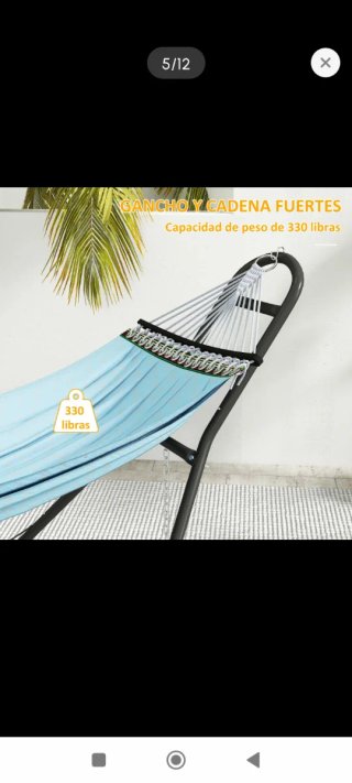 Soporte para hamaca de acero