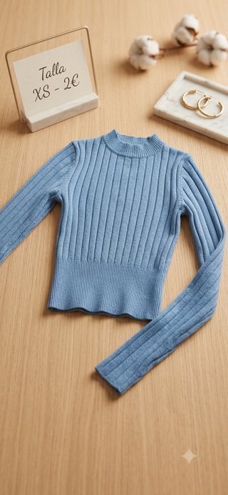 Jersey azul de manga larga