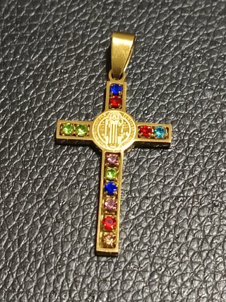 Colgante Cristo Chapado Oro 18k Multicolor
