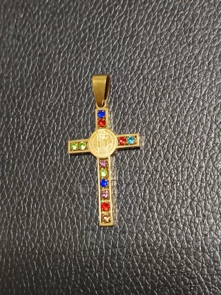 Colgante Cristo Chapado Oro 18k Multicolor