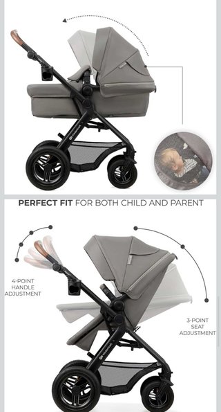 Carrito Kinderkraft MOOV 3 en 1 gris