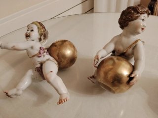 Figuras de ángeles de porcelana Algora