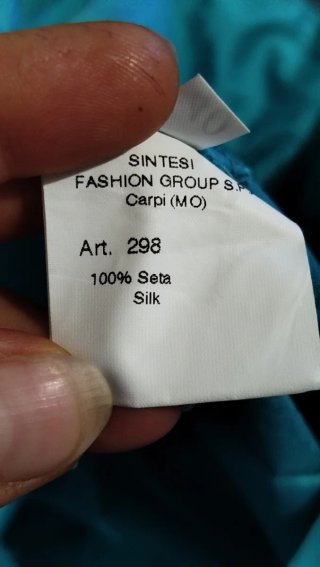 Pantaloni donna in seta turchesi