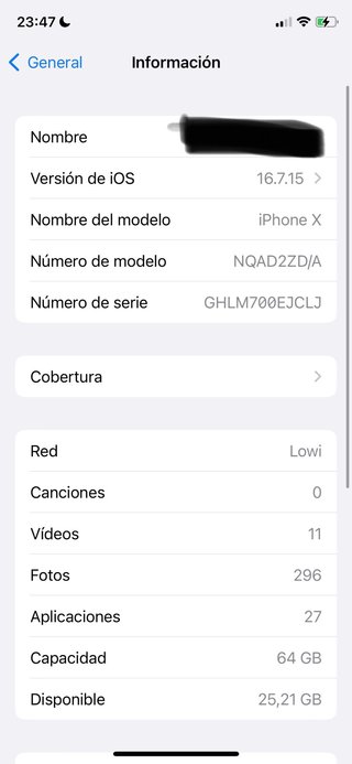 iPhone X Plata