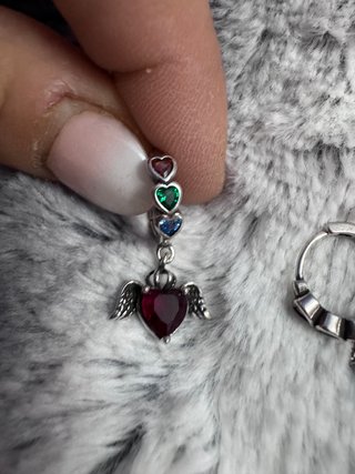 Aros Plata 925 Corazón Colgante