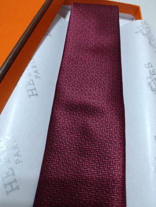 Cravatta Hermès color Bordeaux