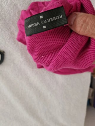 Jersey mujer cuello alto rosa