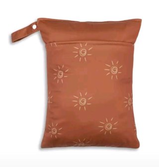 Bolsa de tela con estampado de soles