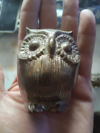 Lote 3 Búhos Bronce Art Decó Años 30/40 vintage