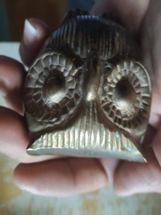 Lote 3 Búhos Bronce Art Decó Años 30/40 vintage