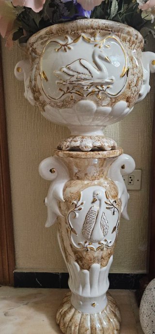 Jarrón Cerámica Vintage Grande Cisne