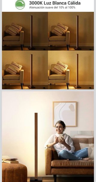 Lámpara LED de Madera intensidad Regulable