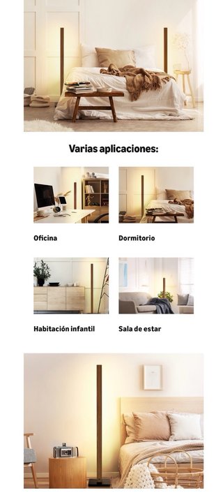 Lámpara LED de Madera intensidad Regulable