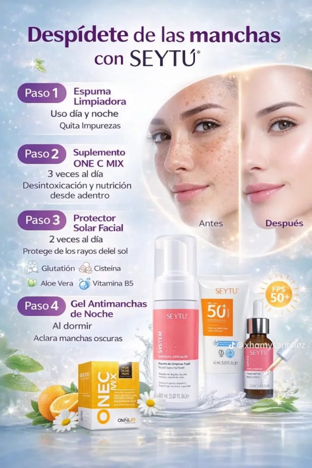 Espuma Limpiadora Facial Seytú aclara elinima manc