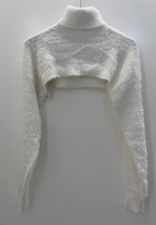 Set maglione crop e top in pile