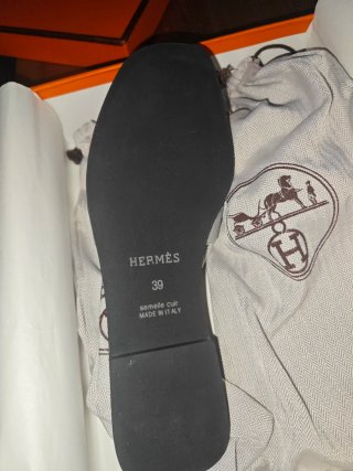 Sandali Hermes Argento e Bianco