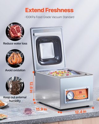 Sellador al Vacío Cámara Acero Inox 260W