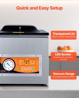 Sellador al Vacío Cámara Acero Inox 260W