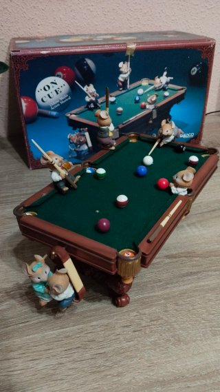 1990 ANTIGUA CAJA DE MÚSICA ENESCO BILLAR + CAJA