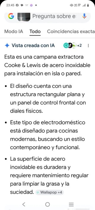 Campana extractora plana Cooke & Lewis