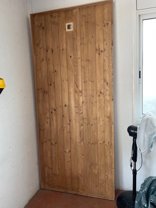 Cabecero de madera natural 100x100
