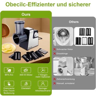 Rallador Eléctrico 300W 7 Cuchillas acero inox