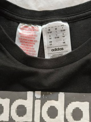 Camiseta Adidas Negra talla 13-14