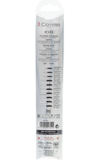 Cuchillo Verduras 3 Claveles Negro/Blanco