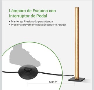 Lámpara LED de Madera intensidad Regulable
