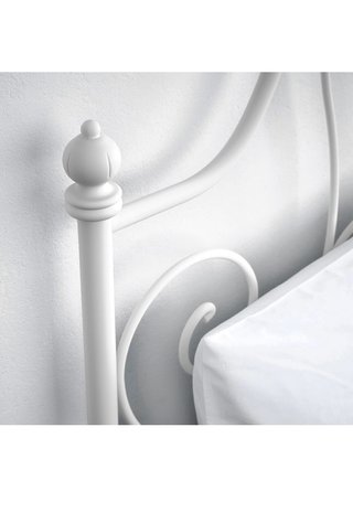 Cama Matrimonio Forja Blanca