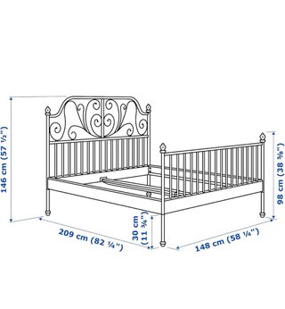 Cama Matrimonio Forja Blanca