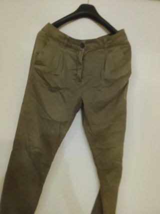 Pantalones Zara Talla S Verde Oliva