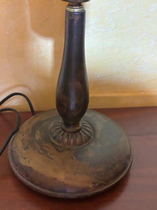 Lámpara de mesa rústica tipo quinqué