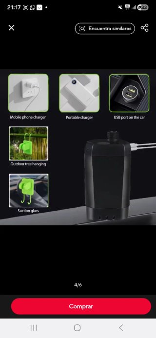 Ducha Portátil Eléctrica  Camping alta calidad