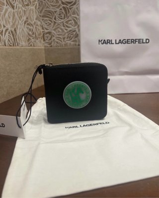 Cartera Karl Lagerfeld Negra y Verde Unisex