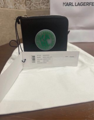 Cartera Karl Lagerfeld Negra y Verde Unisex