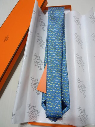 Cravatta Hermès Blu con Parasole