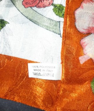 Pañuelo vintage italiano floral carruaje