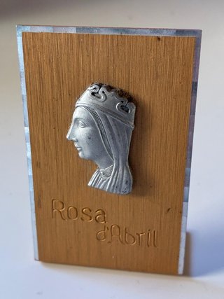 Supporto libro vintage Placa de la virgen de Montserrat