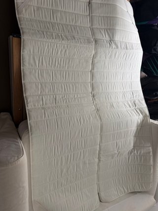 Sofá Cama Doble Tela Beige/Blanco