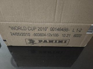 Lote 12 Cajas + 9 Álbumes Mundial Sudáfrica 2010
