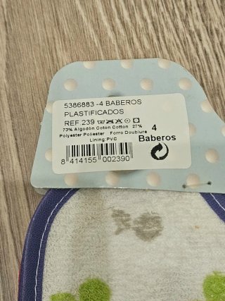 Lote 4 Baberos Infantiles Ti-Tin Nuevos