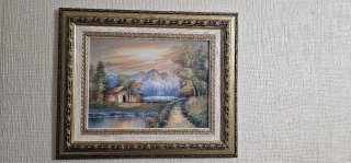 Coppia di quadri decorativi rustici classici