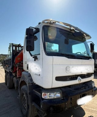 Renault kerax 6x4 volquete y grúa  f330 2002