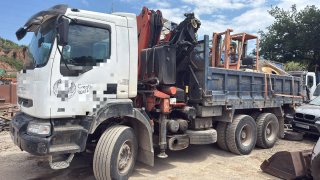 Renault kerax 6x4 volquete y grúa  f330 2002