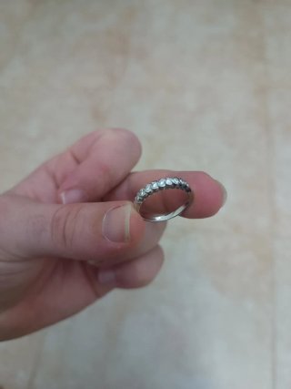 Anillo oro blanco diamantes