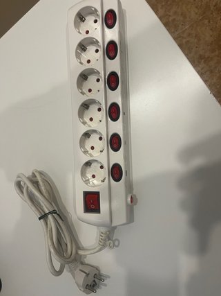 Regleta 6 enchufes con interruptor