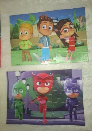2 Puzzles Madera PJ Masks 25 Piezas