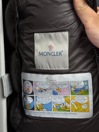 Moncler Gilet Plumón Capucha Negro Talla L