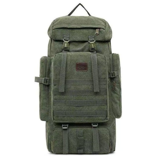 Mochila senderismo lona lavada camuflaje 7